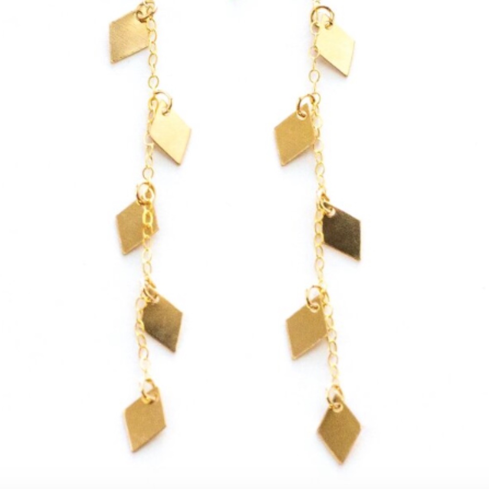 Brand New Diamond Disc Earrings